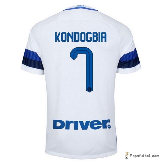 Camiseta Inter de Milán Replica Segunda Ropa Kondogbia 2016/17 Blanco